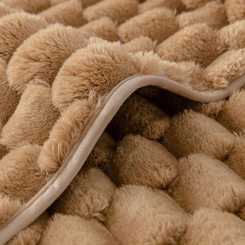 Rabbit Velvet Sofa Cover Thickened Plush Couch and L Shaped Cushion Towel Non-slip Machine Washable Slipcover