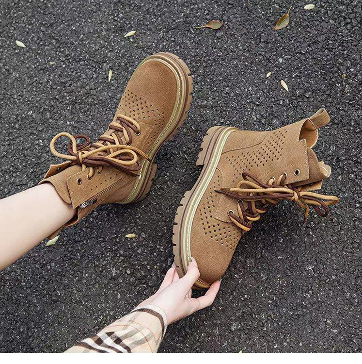 

[youshilai] British style Martin boots 2025 new hollow travel summer thin breathable boots women 40