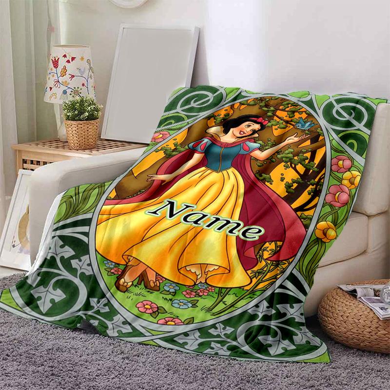 Custom 1pc Snow White's Garden Blanket, Soft And Comfortable Blanket, Casual Warm, Camping Travel Blanket, Good Birthday Gift Q90814