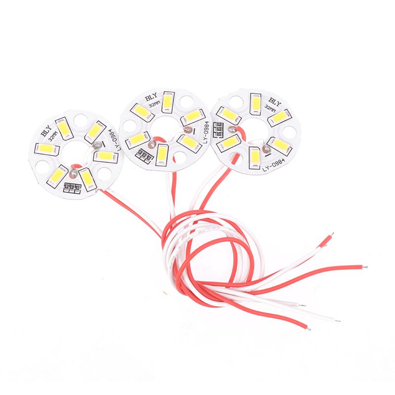 

3 шт. 3 Вт 5 В цветной светодиодный чип из бисера, лампа накаливания, круглый источник света для трансформации, диаметр 32 мм, зеленый, синий, красный, фиолетовый, белый светильник теплый белый