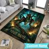 Custom NameAlien Artwork Carpet, Indoor Rug, Chair Rug, Living Rooms, Doormat Made From Polyester Home Decor Birthday Christmas Gifts