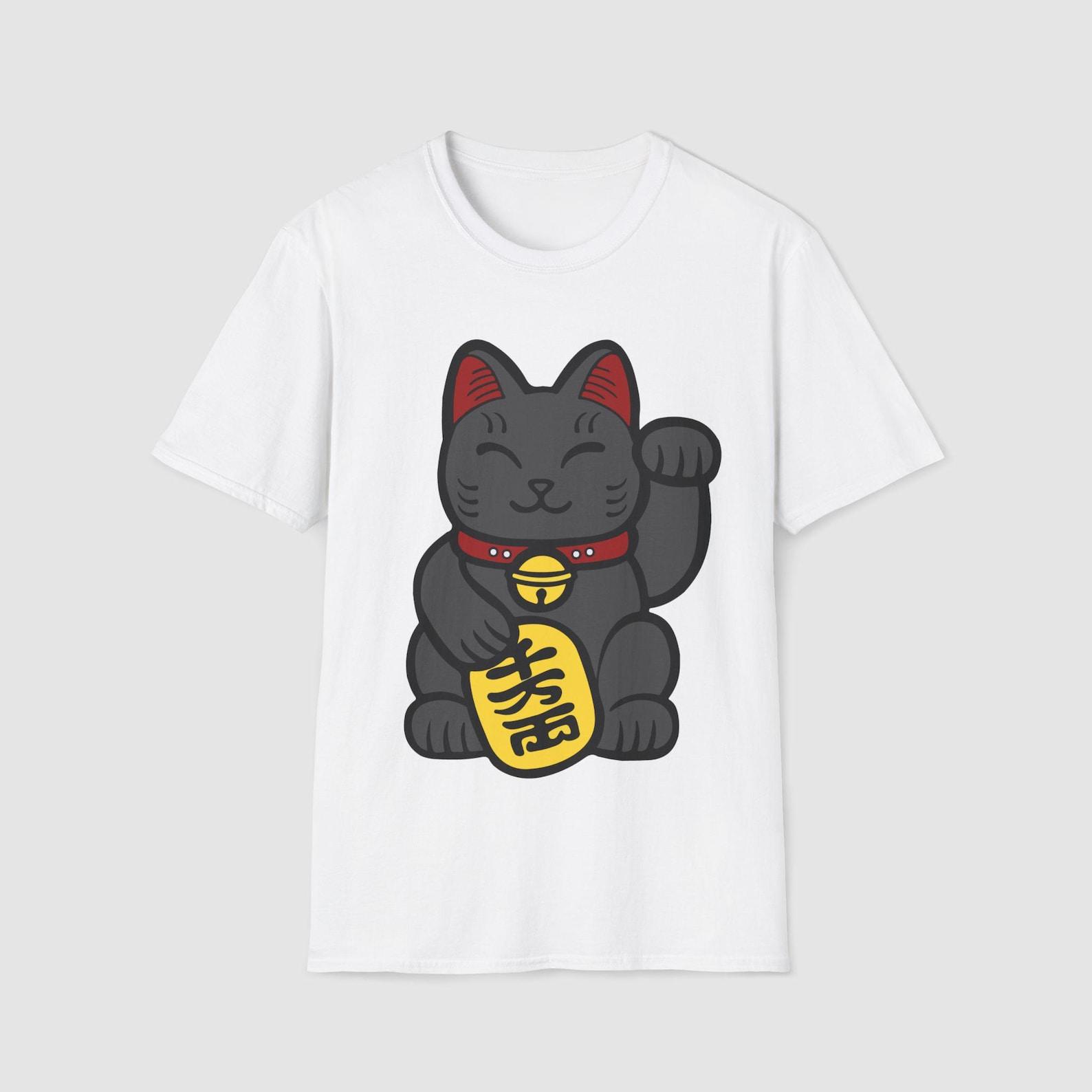Black Maneki-neko (unisex tshirt) 2XL