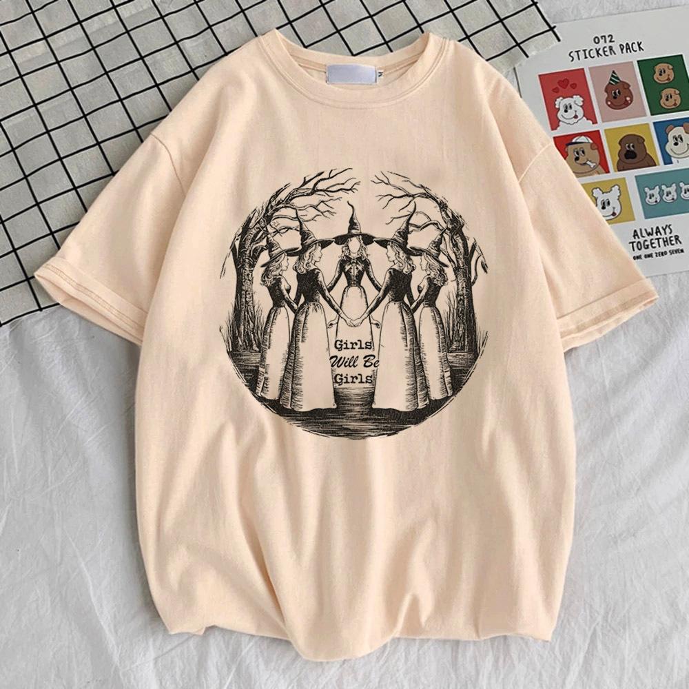 Girls Will Be Girls Witch teen hip hop Grunge streetwear Digital Gothic t shirt graphic anime Retro Comfortable harajuku hip hop