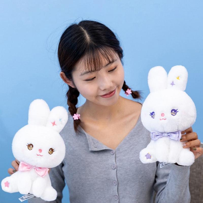 22cm Peep Bunny Plush Toys Stuffed Animal Star Rabbit Doll Room Desktop Sofa Decor Easter Bunny Soft Pillow Gifts For Girl Doll