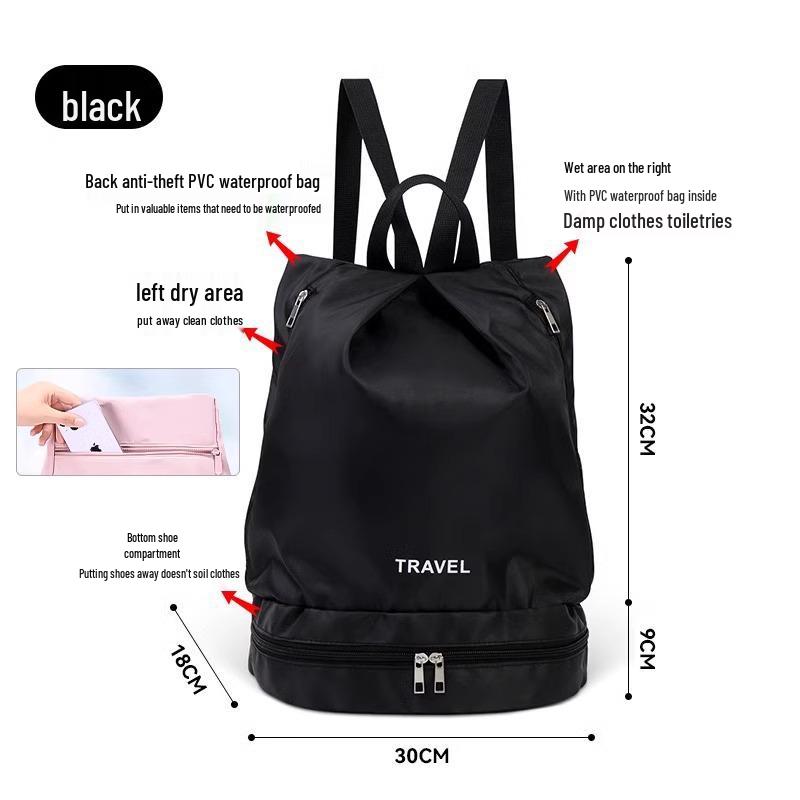 

Waterproof Swim Backpack: Wet/Dry Separation, Unisex, Fitness Sports Gear, Swimsuit Storage