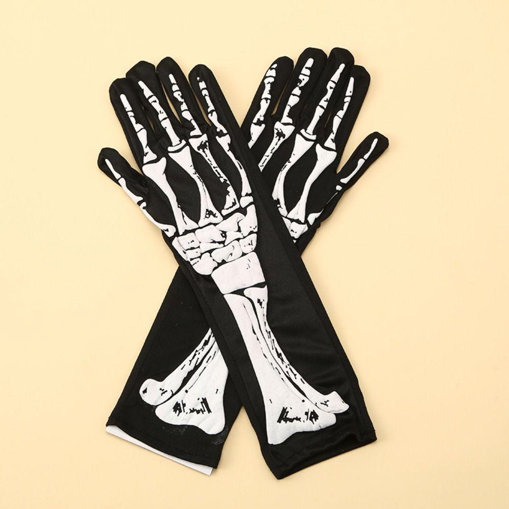 New Halloween Skeleton Gloves Creative Unisex Adult Full Finger Mittens Party Accessories Party Props