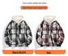 2025 Autumn Men's Retro Plaid Hooded Fake Two-Piece Casual Jacket