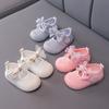 Cute Bowknot Anti-Kick Toddler Shoes for Baby Girls, Spring New Korean Version Breathable Soft Sole Princess Shoes