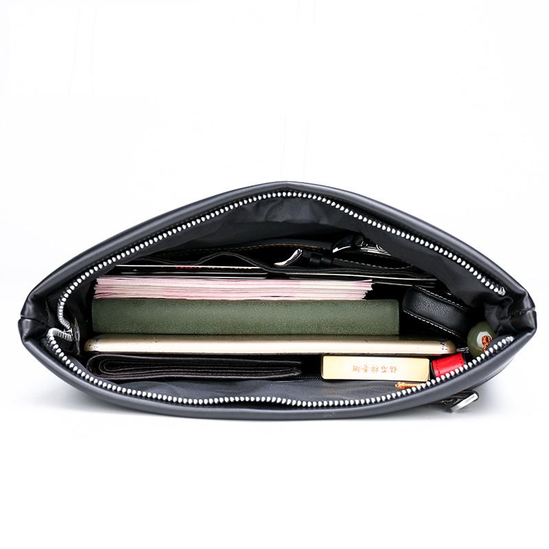 Tasche Für Männer Solides PU-Leder Business Herren-Geldbörse Kartenetui Umschlag Clutch Tasche Designer Luxus Tasche Sacoche Homme Sac A Main