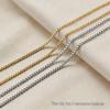 304 Stainless Steel 18K Gold Box Chain Necklace Bracelet Jewelry Accessories (Vacuum Electroplated, Square Chain, In Stock)