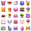 50 Mosaic Pixel Wind Game Machine Doodle Stickers DIY Suitcase Laptop Car Stickers