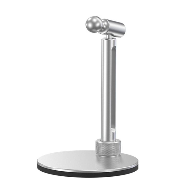 Adjustable Angle Aluminum Alloy Phone Stand Base with 17mm Ball Head For Mobile Phone Holder Desktop Phone Bracket Base серебряный
