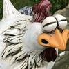Farm Yard Chicken Statues Decorative Resin Sculpture Art-backyard Art Craft Creative Eco-friendly Simple Backyard Decorations