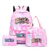 3Pcs/set Back To School Backpack Anime One Piece Girl Backpack Set Kawaii School Students Boy Children Lunch Bags Pencil Box