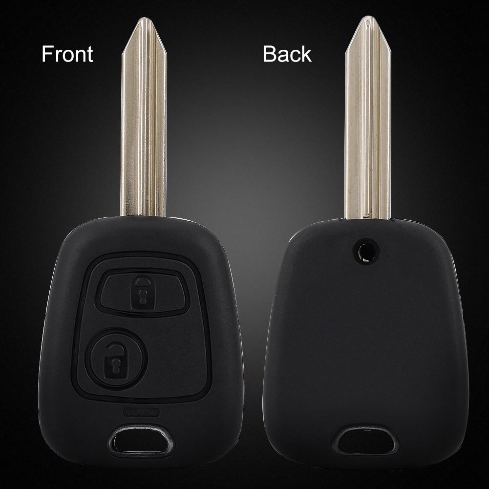 2 Knapper Bil Fjernkontroll Nøkkelbrikke 433MHz ID46 for Citroen Saxo Picasso Xsara Berlingo