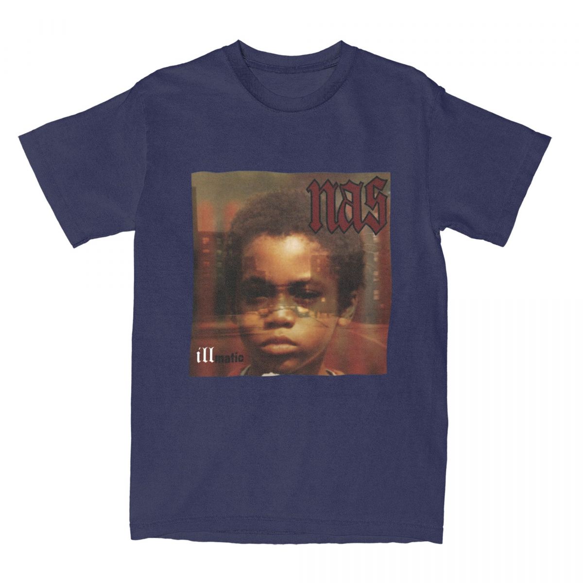 Футболка Nas Singer Мужская Альбом Illmatic Y2K Базовые Хлопковые Футболки Летняя С Круглым Вырезом Модная Футболка Дешевая Большого Размера Топы 4XL