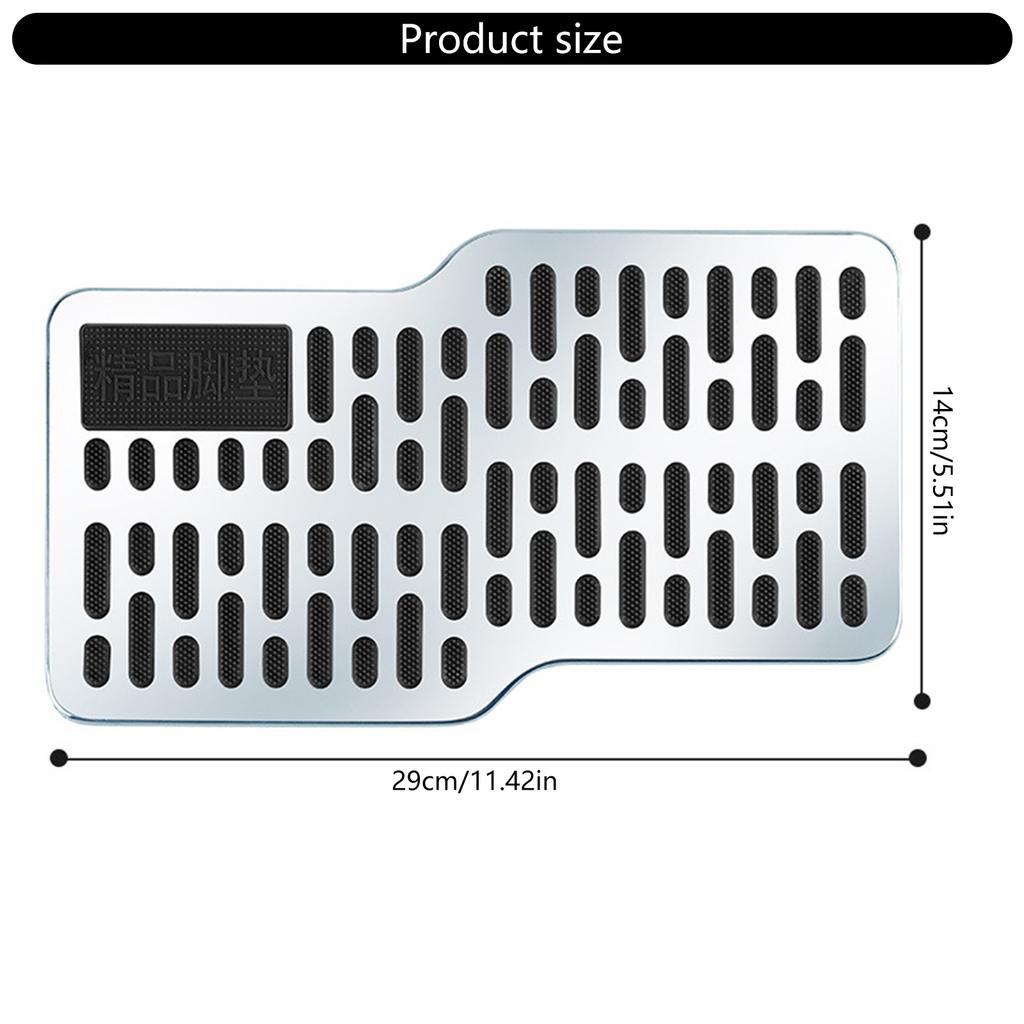 Steel Car Pedals Anti Slip Footrest Easy Installation Pedal Interior Upgrades for Enhances Driving Safety & Interior