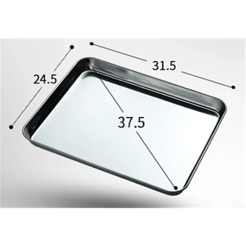 304 Stainless Steel Baking Tray Plate Bbq Tray with Removable Cooling Rack Set Baking Pan Sheet Non Toxic Oven Dishwasher Safe