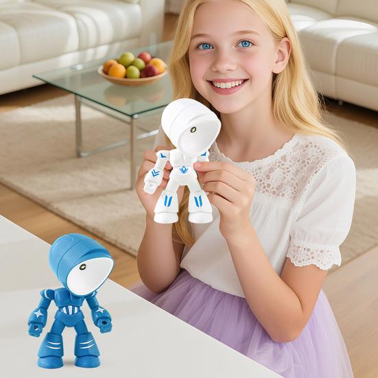 Bewegliches Roboter-Nachtlicht LED Flexibler Arm Kabellos Tragbar Deko Schreibtischlampe mit für Büro