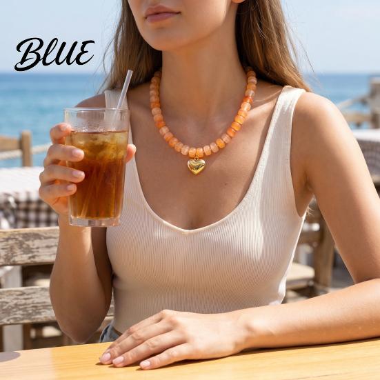 Charmanter Hals Schmuck Klobiger Bunter Perlen Choker Harz Perlen Halskette