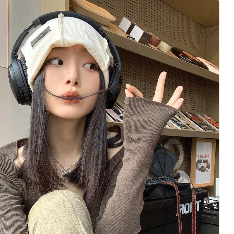 Autumn and Winter New Metal Standard Stacking Hat Fashionable Versatile Face Small Hat Women's Casual Warm Bag Head Hat