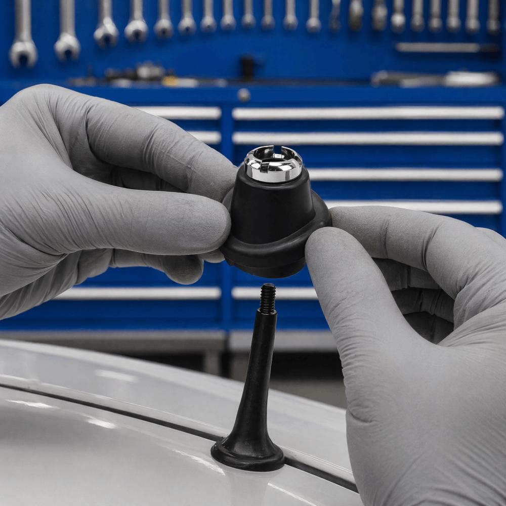 Black Aerial Mount Base ABS + Rubber Roof Antenna Housing for Tacoma 1995‑2004 For Roof Antenna