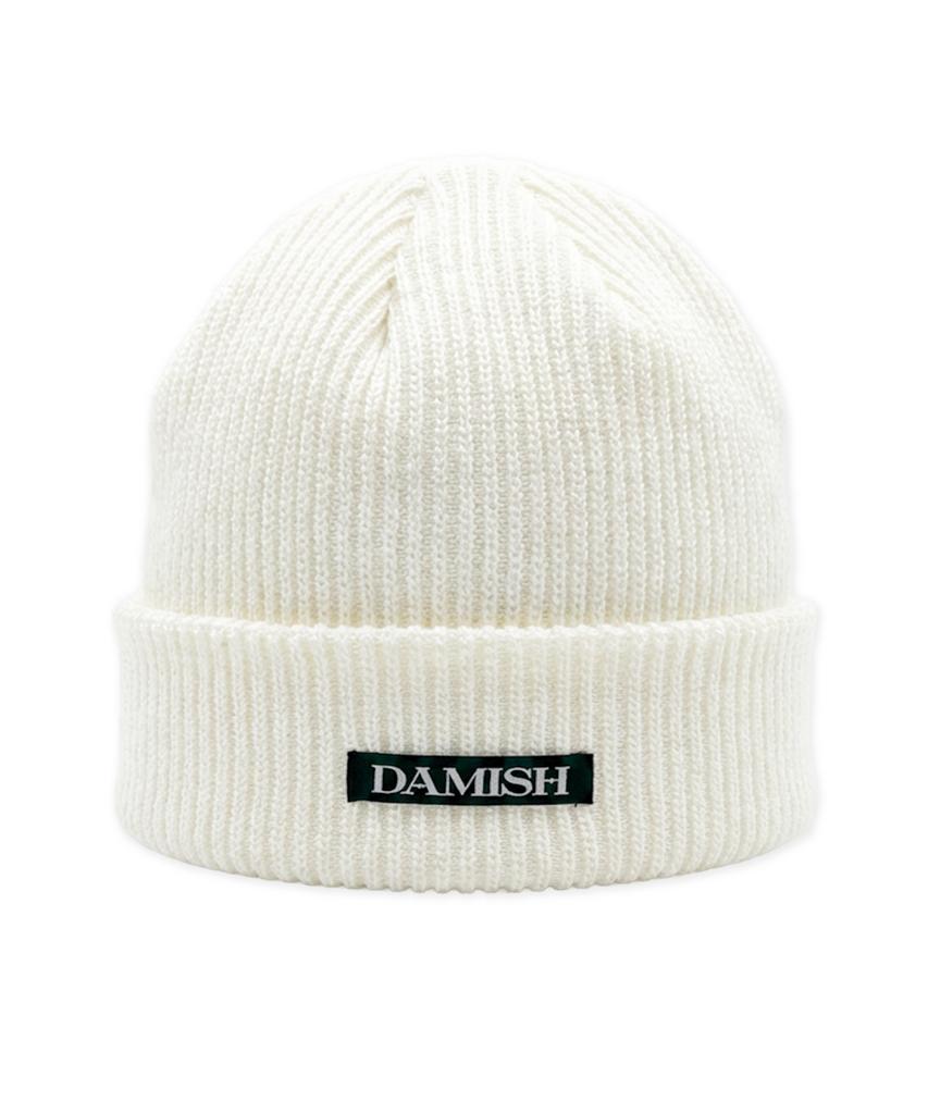 Damiswi Cross Metal Symbol Beanie_Ivory