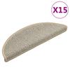 Vidaxl Samolepicí Nášlapy Na Schody, 15 Ks., 56X17X3 Cm, Šedé
