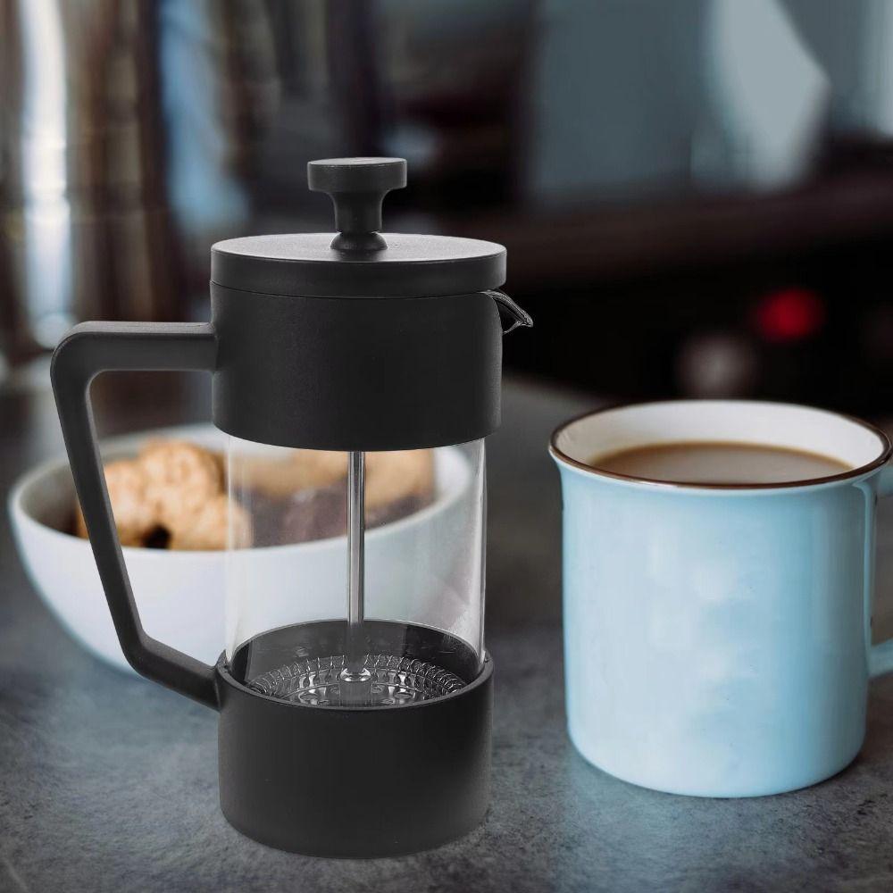 Thickened Glass French Press Coffee Maker Rust-Free Hand Punch Pot  Camping Travel