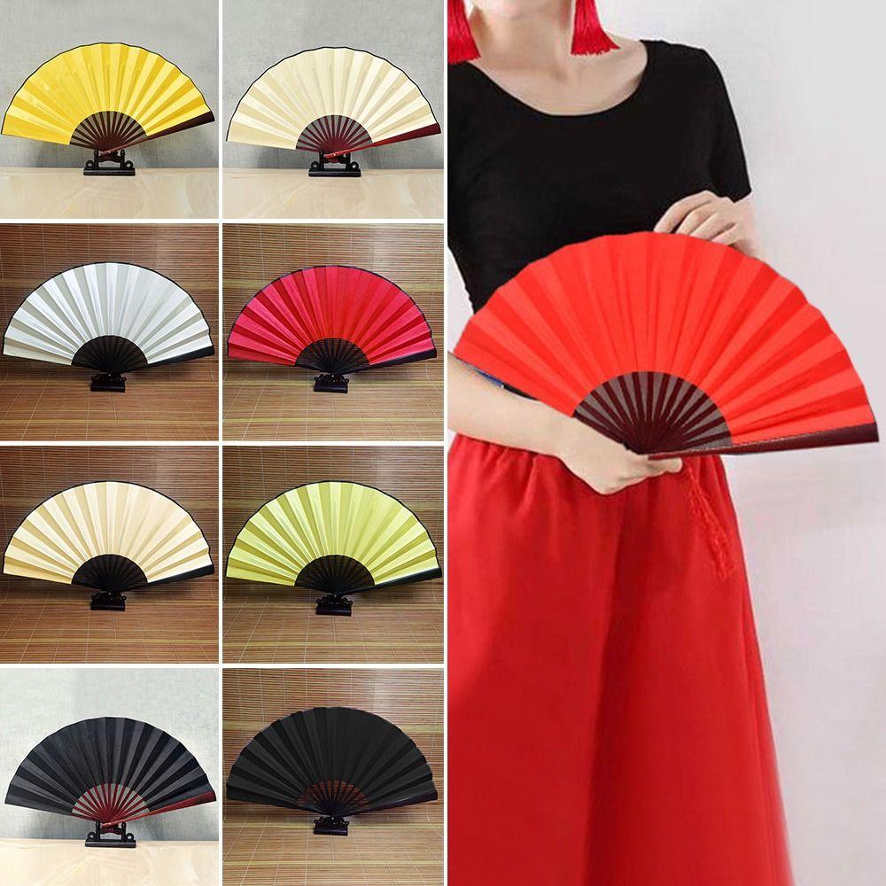 

Red Chinoiserie Gift Wedding Party Decor Folding Stage Fan Plastic Bone Fan Yoga Fan Kung Fu Fan 5