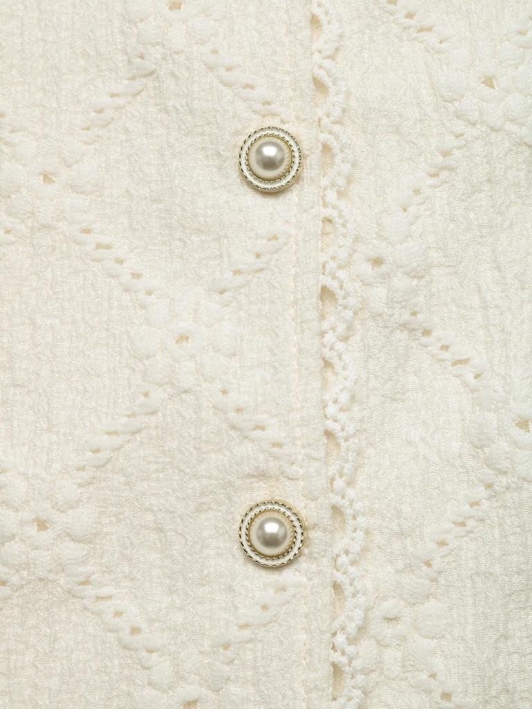 European and American 2026 V-Neck Summer Lace Cardigan Shirt