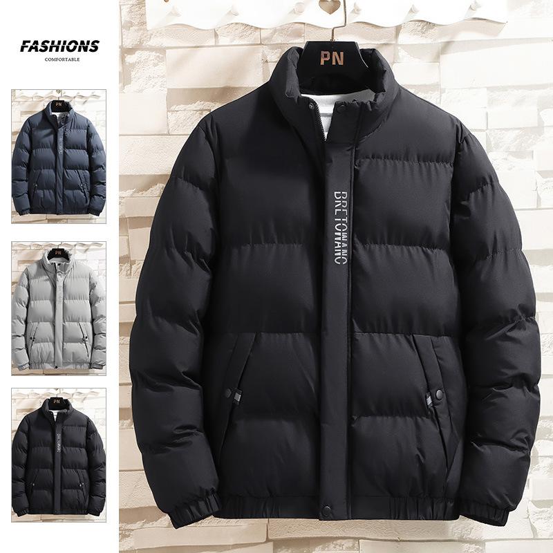 Men's Jacket Autumn Winter New Style Turn-Down Collar Cotton Short Jacket Thickened Yurong Cotton Coat for Men