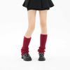 Thick Knit Korean-Style Mid-Calf Scrunch Socks - Warm, Solid Color, Chunky Ribbed Leg Warmers