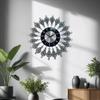 Large Modern Wall Clocks for Living Room Decors Silents Battery Operated None Ticking Clock Leaves Crystal Wall Watch HX6C