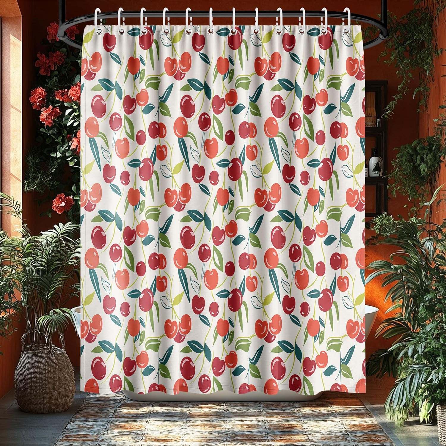 

Sun Shower Curtain, Warm Yellow Sunshine Rays Will Instill a Feel of Warmth in Your Bathroom,Cozy Classic Bathroom Decor, Easy 90x180CM