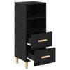 Sideboard in Black Oak Look 34 x 34.5 x 90 cm Engineered Wood