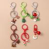 Cute Resin Christmas Keychain Elk Santa Clause Snowman Key Ring Pendant for Women Girls Handbag Decor DIY X'MAS Jewelry Gifts
