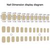 96pcs/box 4colors Glossy Glitter Cat Eye French False Nails Short Square Cat Eye Press On Nails Full Cover Acrylic Fake Nails &3