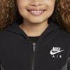 Nike Air Logo Hooded Casual Short Jacket Kids jackets Black DD7137-010