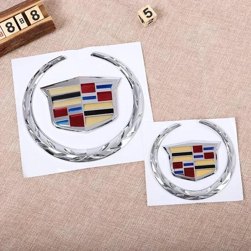 3D Chroom Embleem Auto Achterklep Kofferbak Voor Grille Badge voor Cadillac SRX ATS XTS 2025 2024 2023 Auto Sticker Accessoires