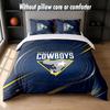 North Queensland Cowboys Design Bed Bedding Set 1 Duvet Cover + 2 Pillowcases Soft Breathable Household Bed Linens