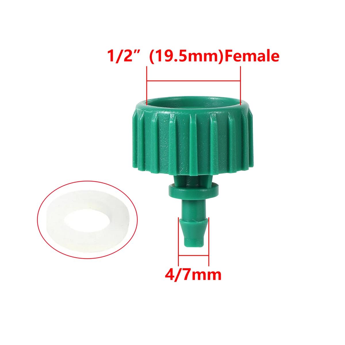

1/2 Female Thread To 4/7mm Hose Straight Reducing Joint Connect To Faucet Garden Micro Spray Drip Irrigation Pipe Fittings 5Pcs