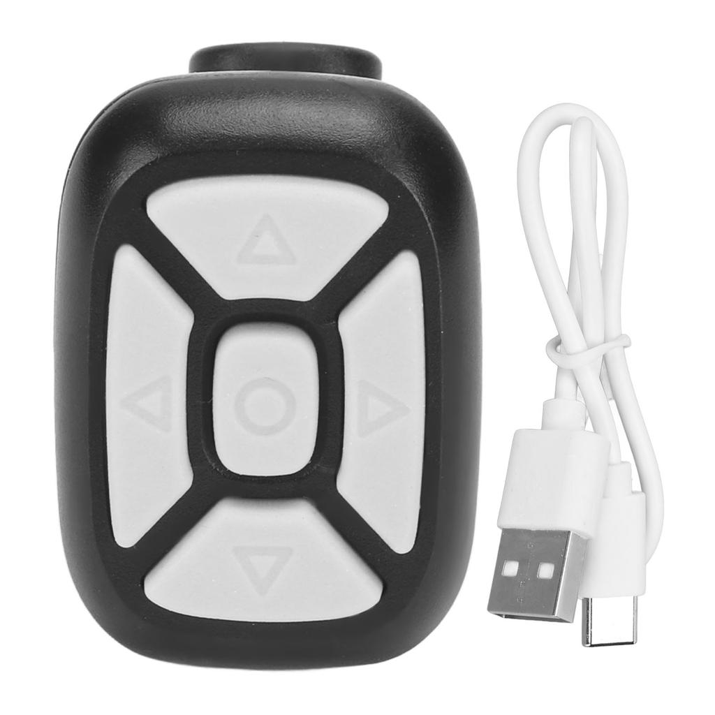 Bluetooth Remote Control Page Turner Mobile Phone Bluetooth Ring Remote Control for Iphone Smartphones Tablets Black
