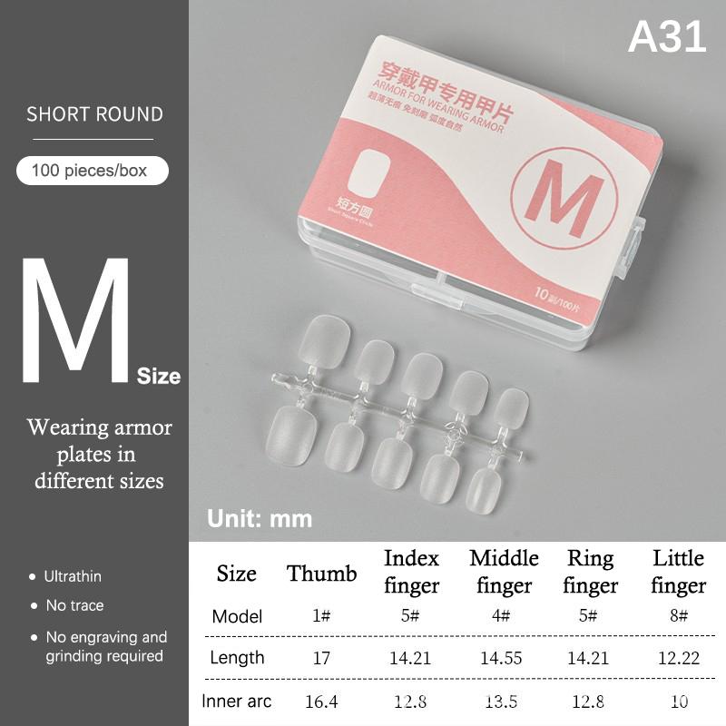 100Pcs/Box Matte Fake Nails No Polishing Press On False Nails Medium Short Design High Matt Soft Gel Nail Tips For Extension