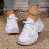 Leichte Damen-Sneaker aus Flyknit-Mesh, atmungsaktiv, zum Hineinschlüpfen, mit Schmetterlingsmuster, für Outdoor-Aktivitäten