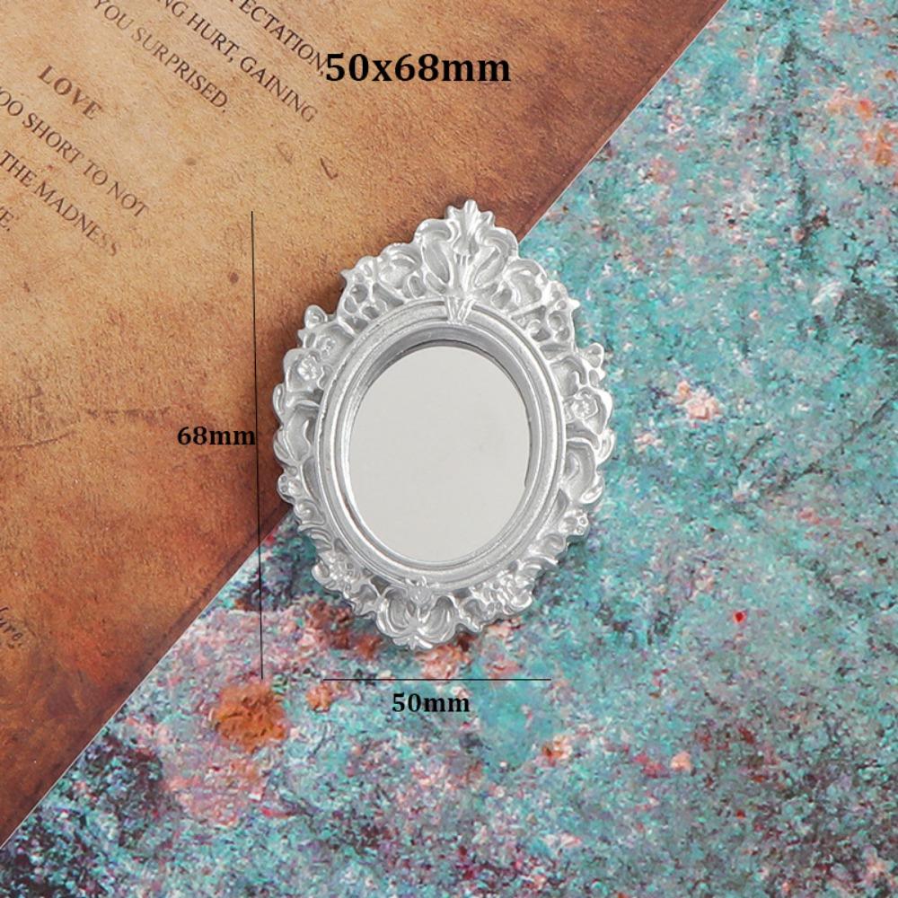 1/12 1/12 Dollhouse Miniature Mini Multistyles Round Mirror Plastic Children Toy Makeup Mirror Accessories
