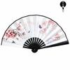 Portable Chinese Folding Fan Retractable Cord Ancient Style Hand Fan  Home Ornament