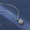 925 Sterling Silver Snowflake Pendant Necklace For Women Sparkling Clavicle Chain Choker Wedding Party Gift