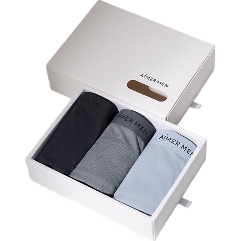 AIMER MEN Modal Antibacterial Boxer Briefs 3-Pack