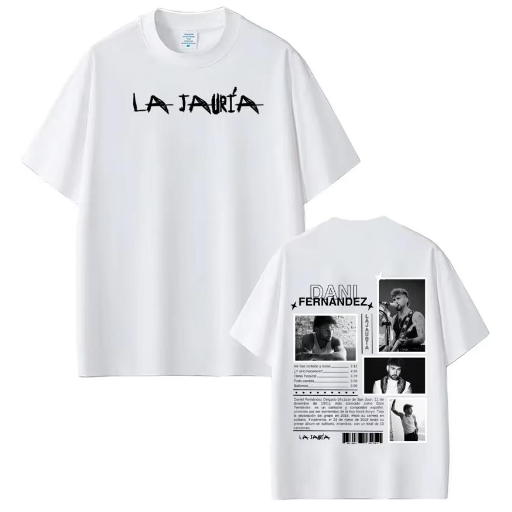 Rapper Dani Fernandez Album Tour Print T-shirts Men Women Hip-hop T-shirts Short-sleeved Loose Casual Cotton T-shirts Streetwear